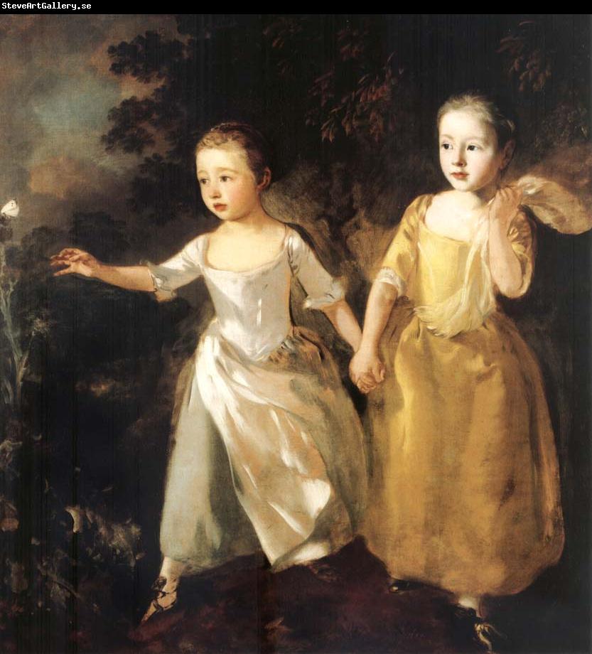 Thomas Gainsborough The Painter-s Daughters chasing a Butterfly